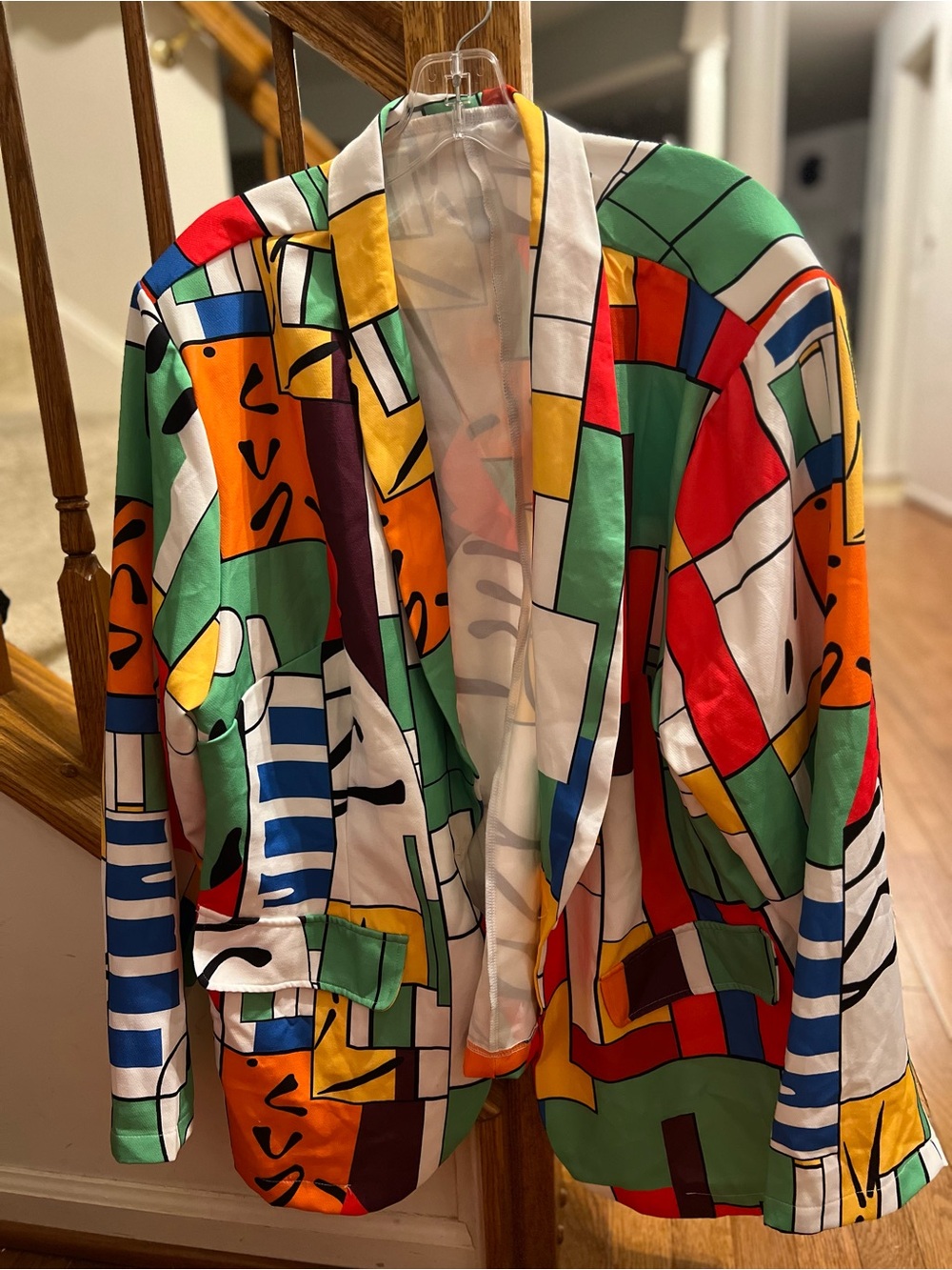 Women’s Multicolor Abstract Print Blazer Jacket